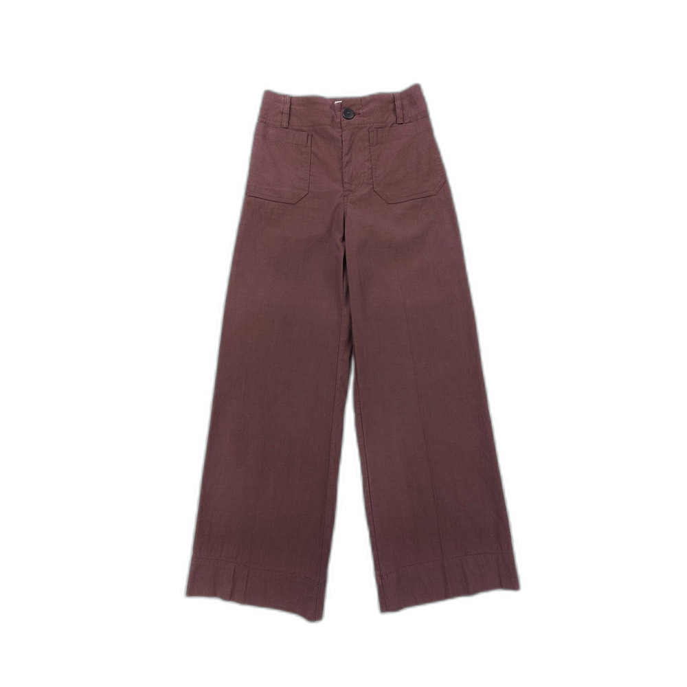 ANTHROPOLOGIE Maeve Colette Linen Stretch Wide-Leg Pants 70s Boho French Girl